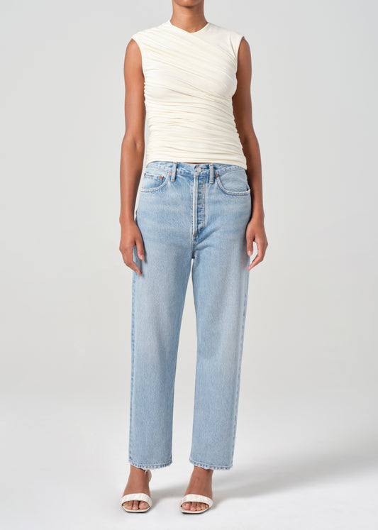 90'S Crop Mid Rise Straight in Force Front