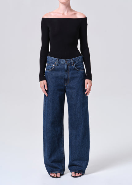 DIANTÉ CURVE PATTERN LOOSE FIT DENIM A197B-