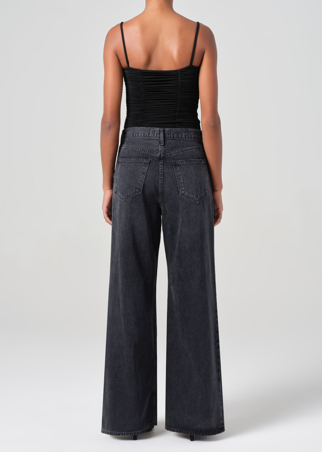 Dame High Rise Wide Leg No Cuff in Hitch back