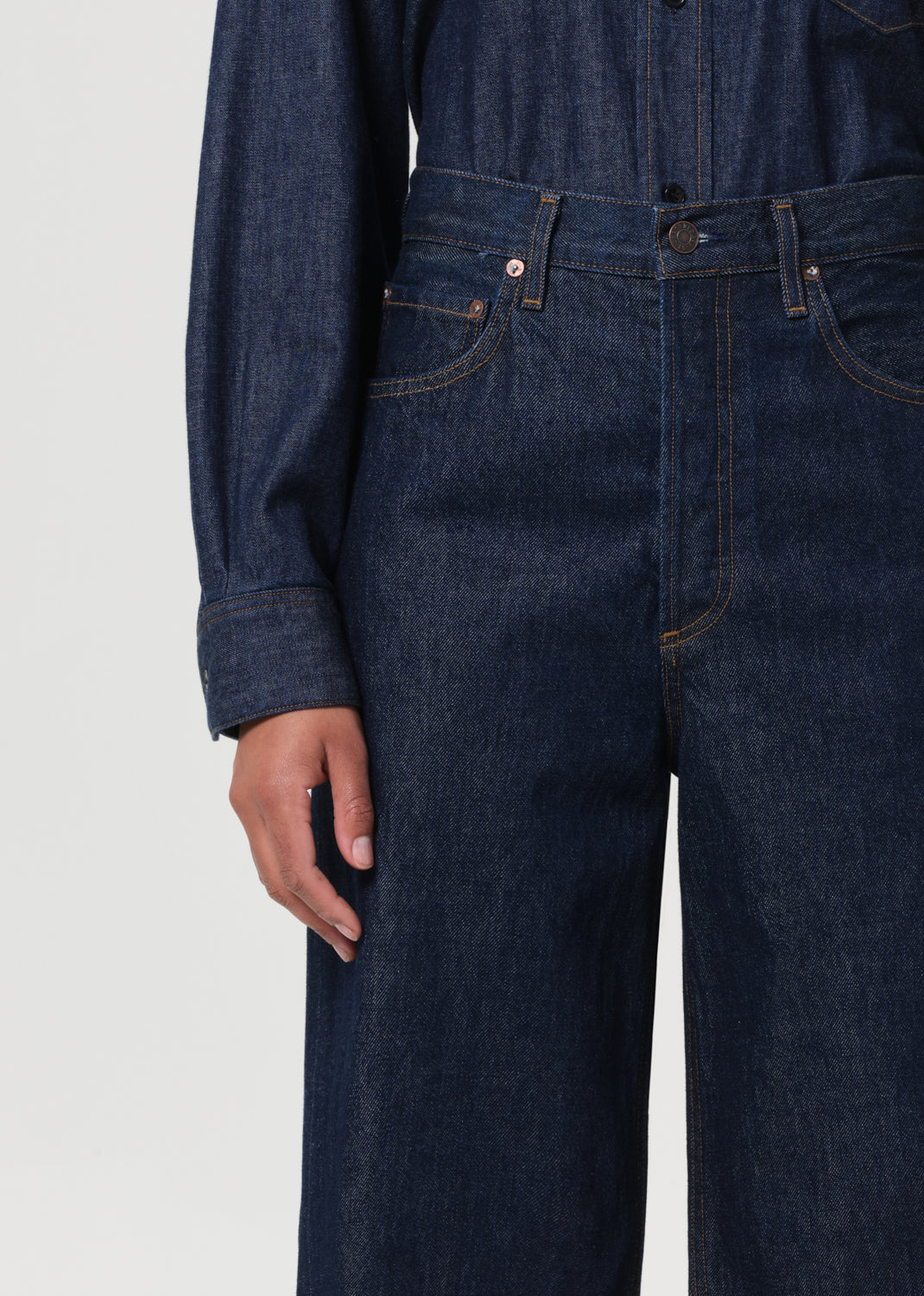デニム・ジーパン AGOLDE FW25 'Dame' jeans (A1981535 FXLY) Dame High Rise Wide Leg No Cuff in Foxley – AGOLDE