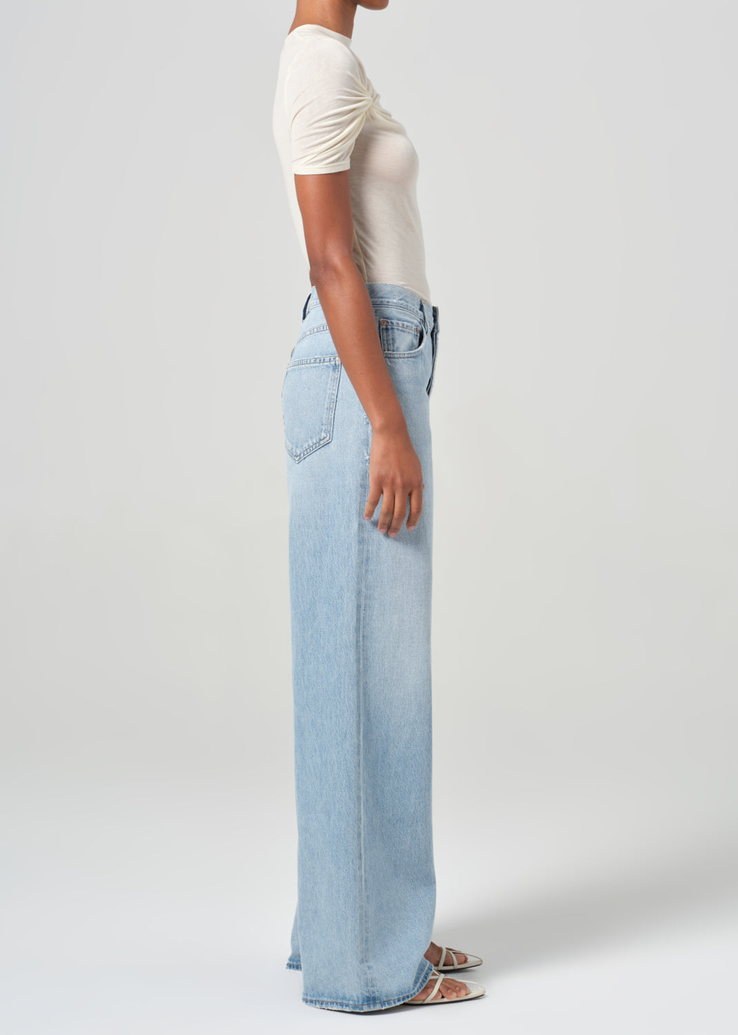 Dame High Rise Wide Leg No Cuff in Conflict side