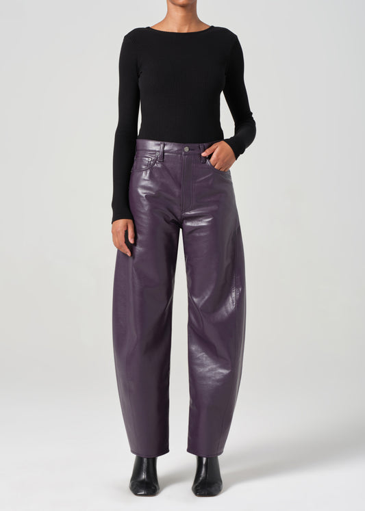 Luna Pieced Jean Recycled Leather in Nightshade