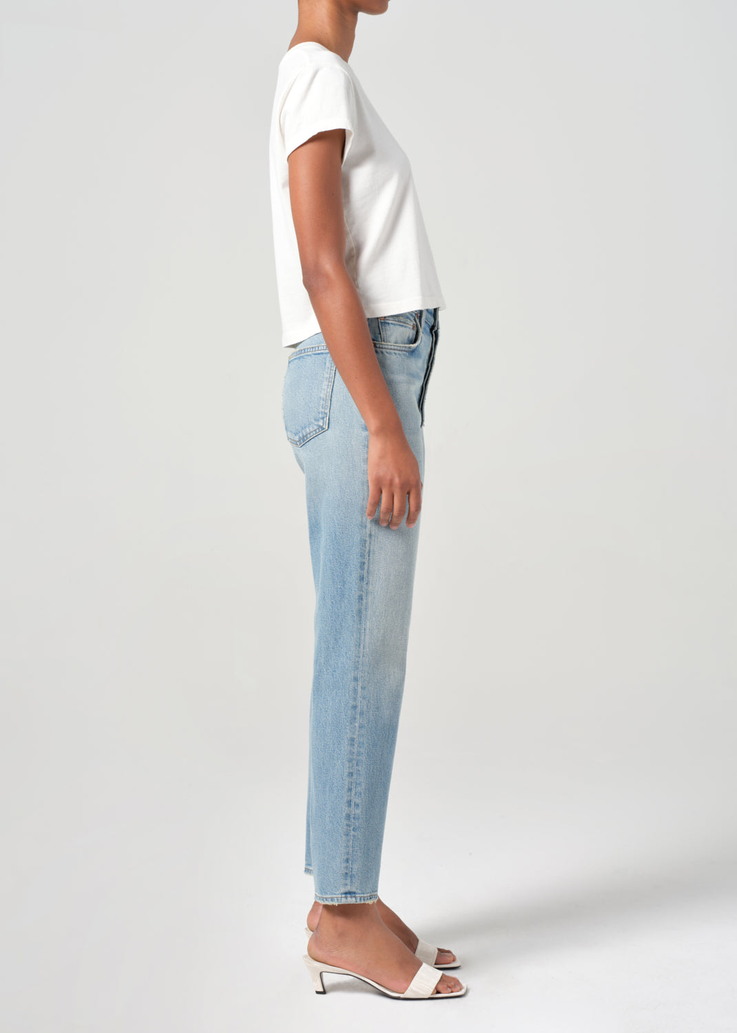 90'S Pinch Waist Crop in Ripple side