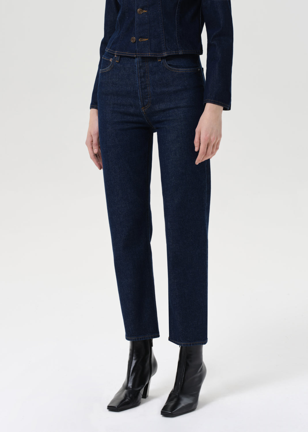 デニム・ジーパン AGOLDE Black denim 90 s Pinch jeans (A154C1157 HITCH HICH) 90's Pinch Waist High Rise Straight in Infinite – AGOLDE