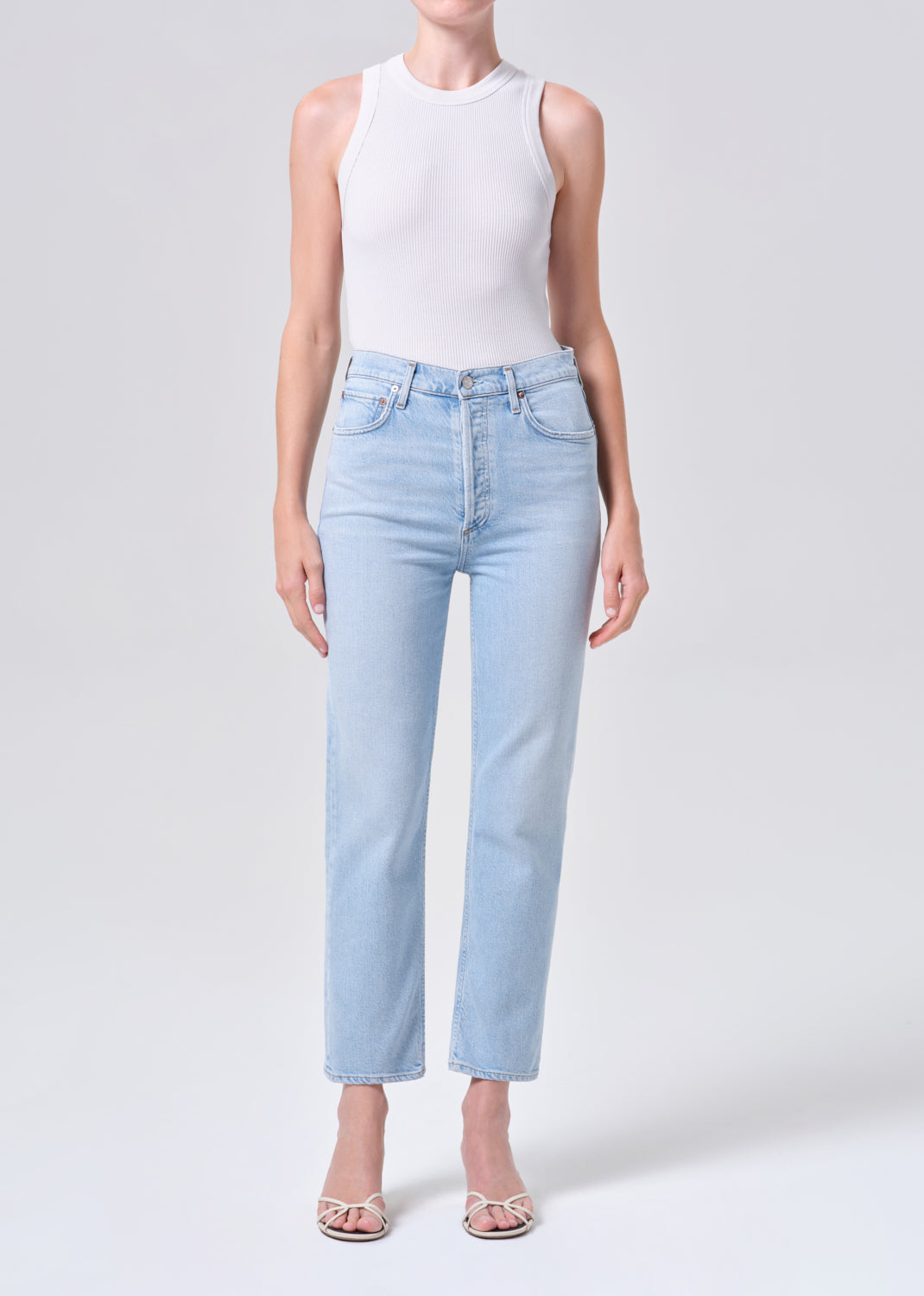 90's Pinch Waist Crop (Weightless Stretch) in Flaunt