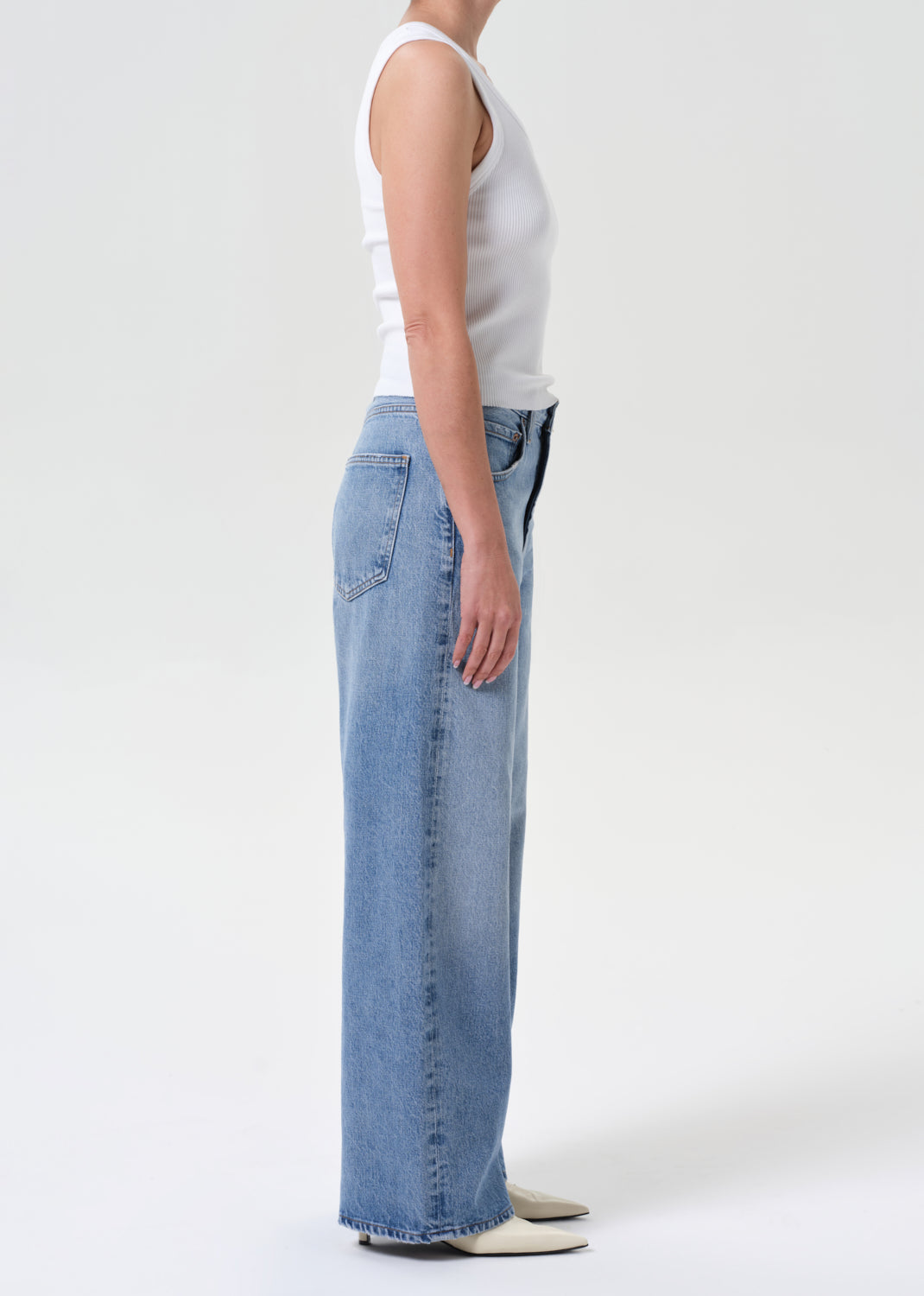 Low Curve Jean Petite in Fairwayv side