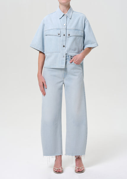 パンツ AGOLDE Low Cut Hem Washed Denim Pants Sky Blue A154F1206RUMI Low Rise Slim (Stretch) in Kindle – AGOLDE