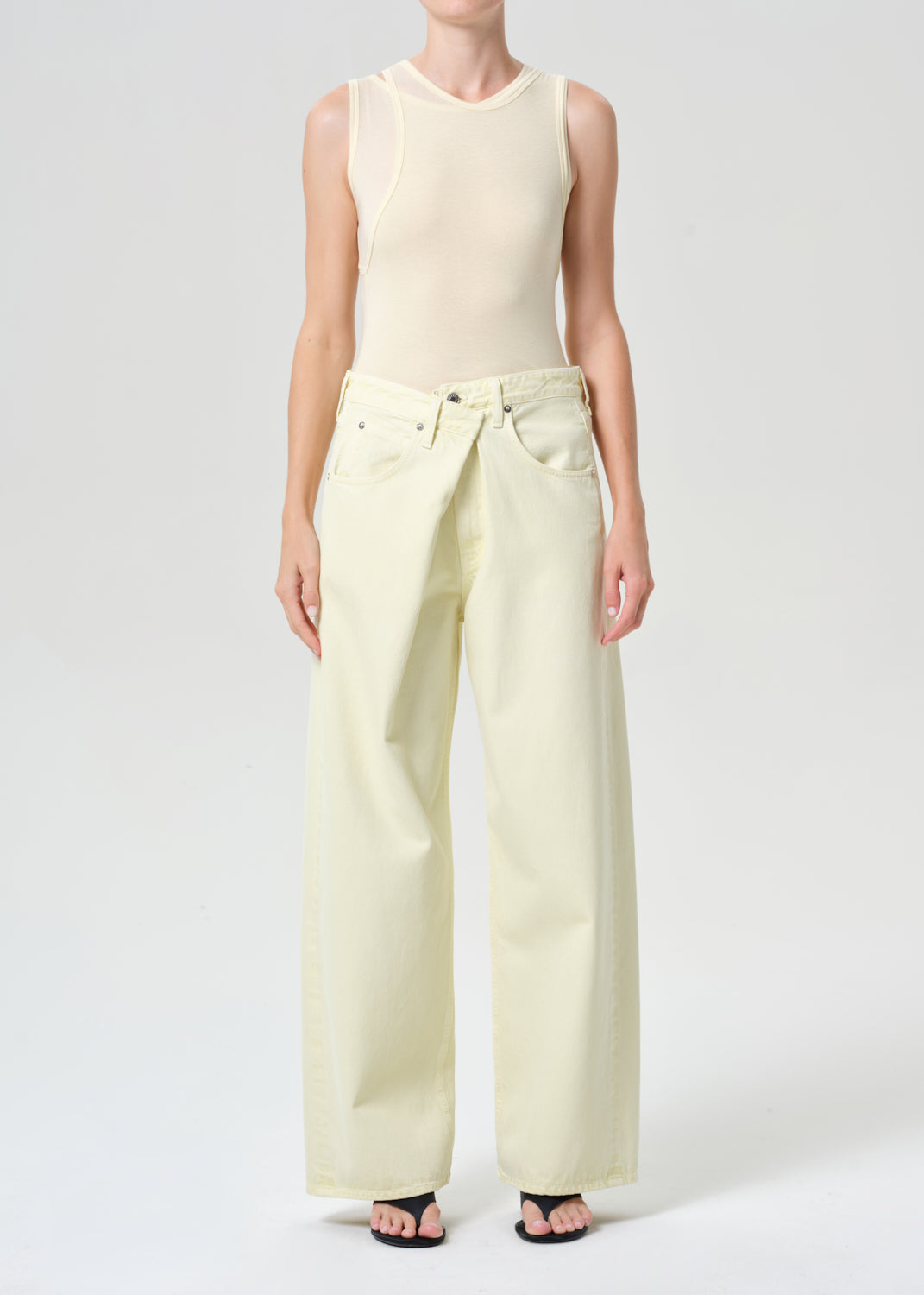 Vana Fold Jean in Lemon Zest from Agolde - $278