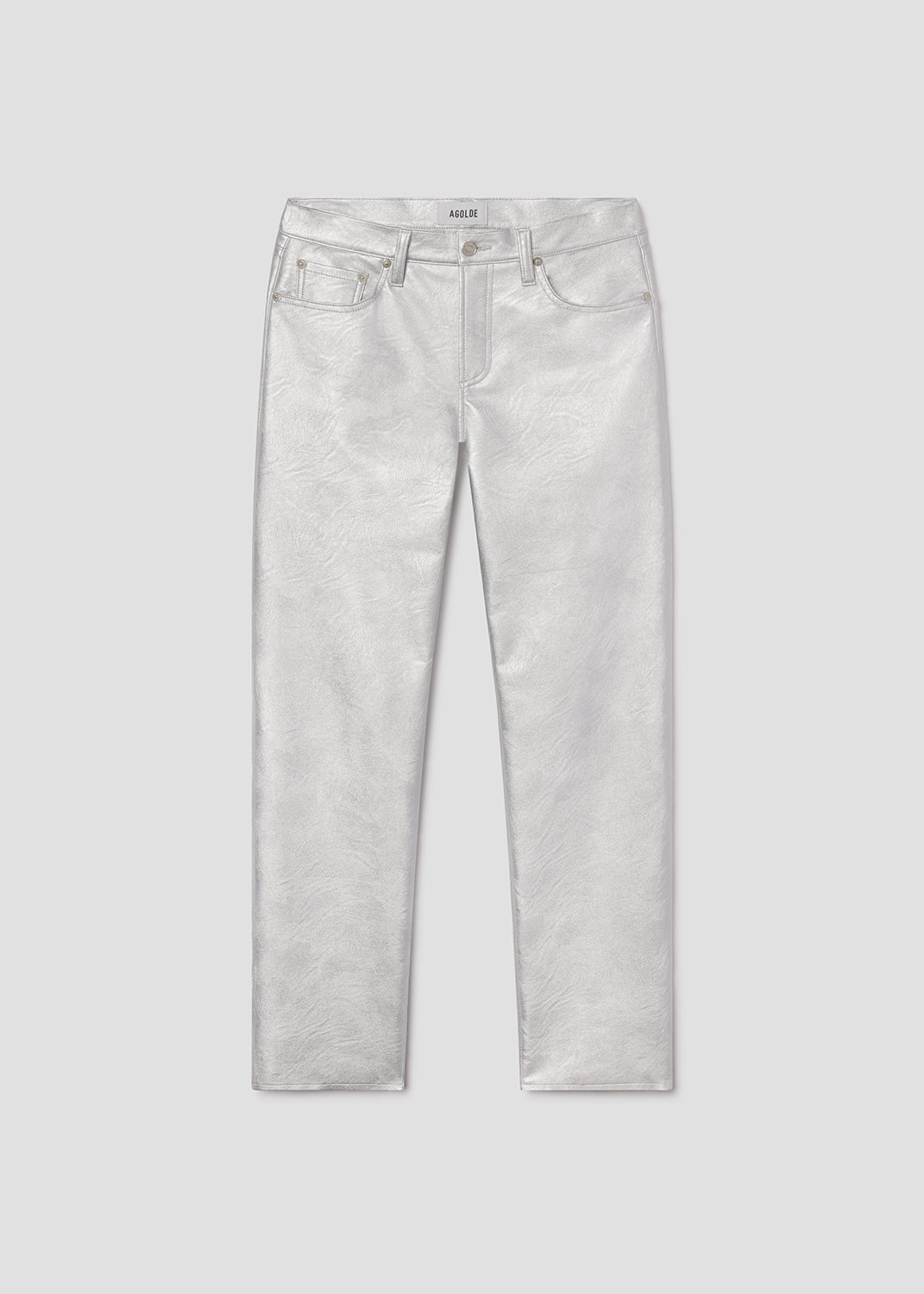Light gray jeans on a white background