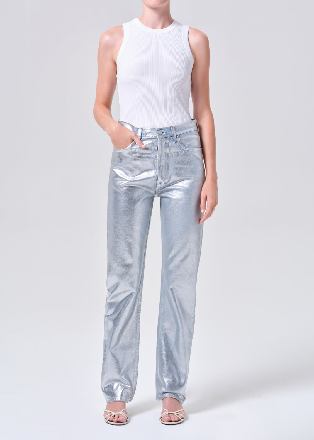 90s Jean 32" in Tin Foil