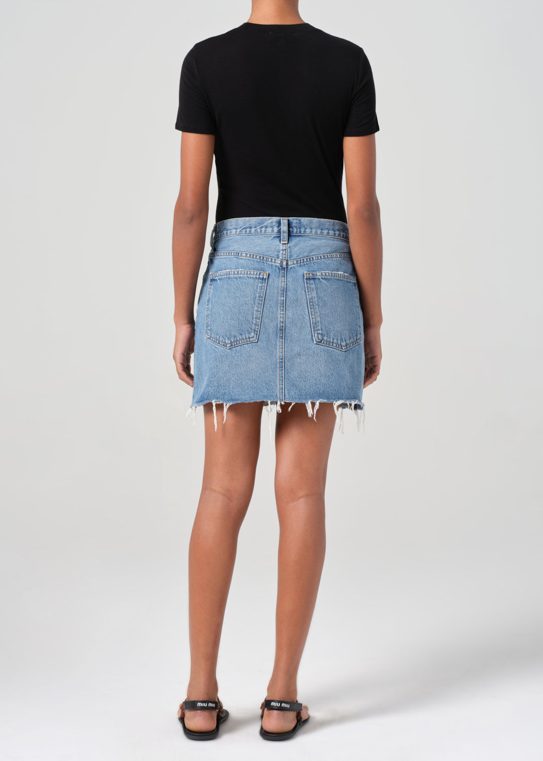 V-Waist Mini Skirt in Fairway back