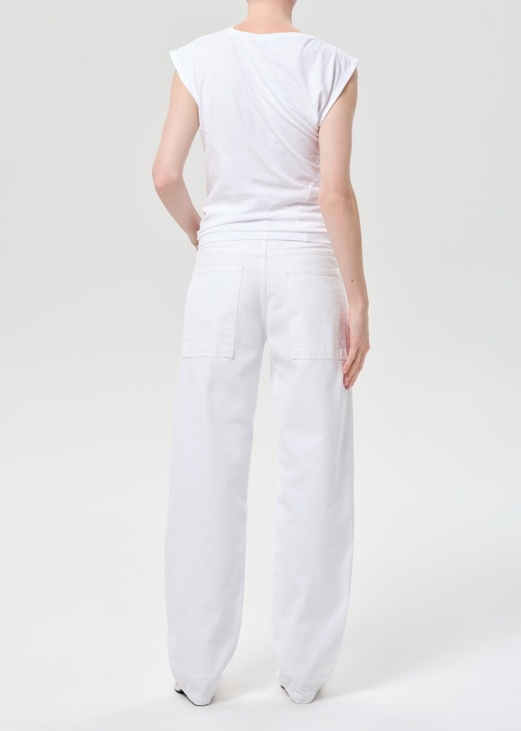 Laria Pieced Jean in Marshmallow