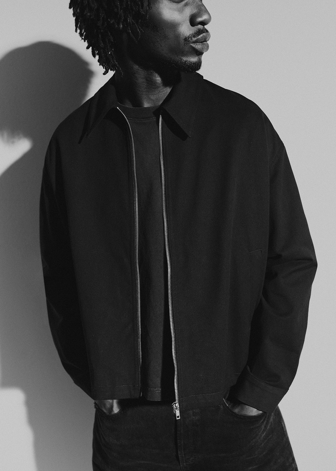 Saville Jacket in Black MODEL
