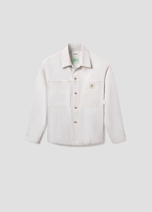 AGOLDE / RSVP Erving Shirt Jacket in Chalk White