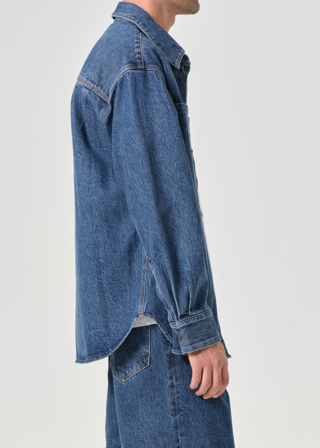 Atticus Shirt in Creased Indigo