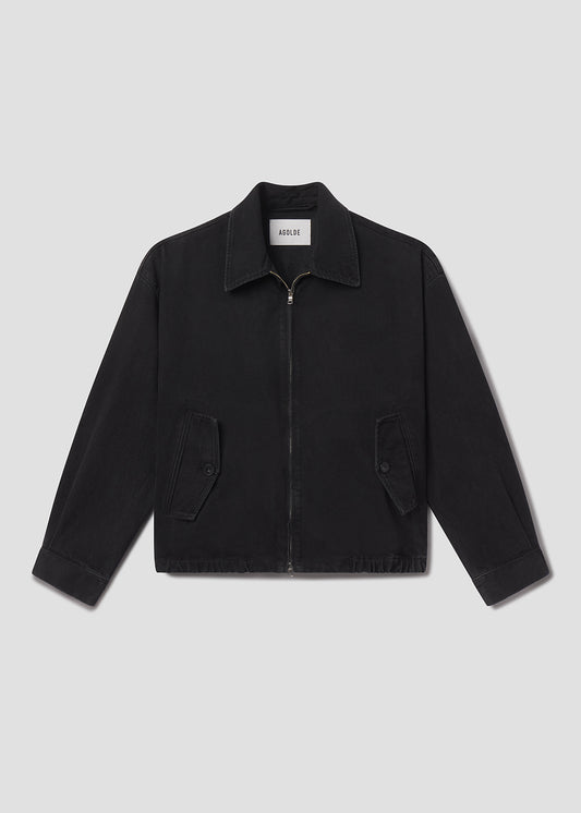 Black jacket on a light gray background