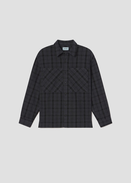 Brennan Shirt in Umbra Check/Mirage – AGOLDE