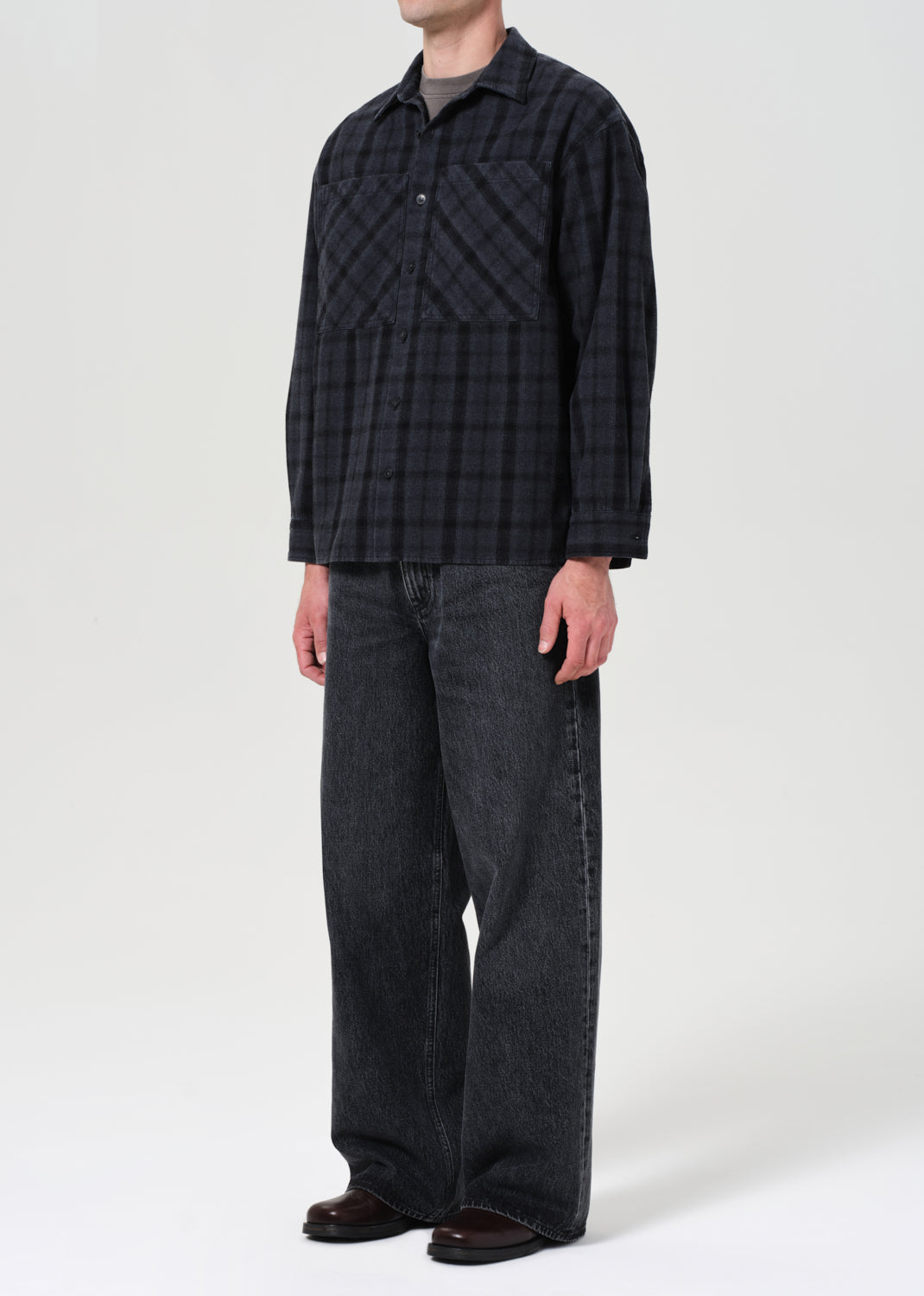 Brennan Shirt in Umbra Check/Mirage