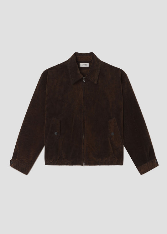Brown jacket on a light gray background