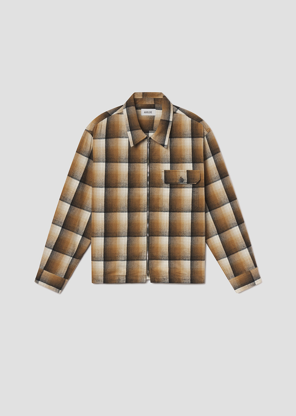 Plaid shirt on a grey background