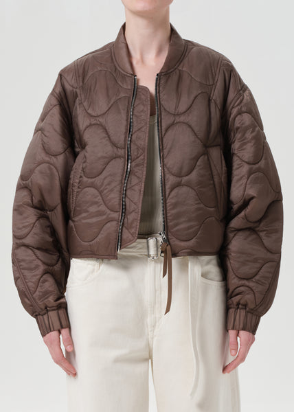 ENFOLD エンフォルド　SATIN QUILTED JACKET 36 ENFOLD - SATIN QUILTED JACKET / ダウンジャケット / レディース