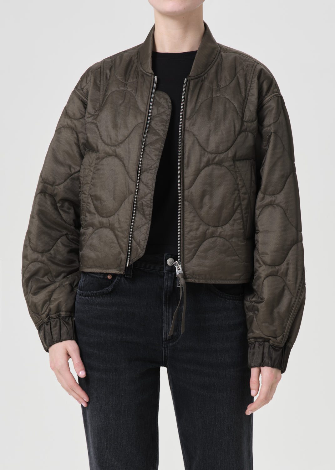 Ssc Iona Quilted Jacket in Olive front