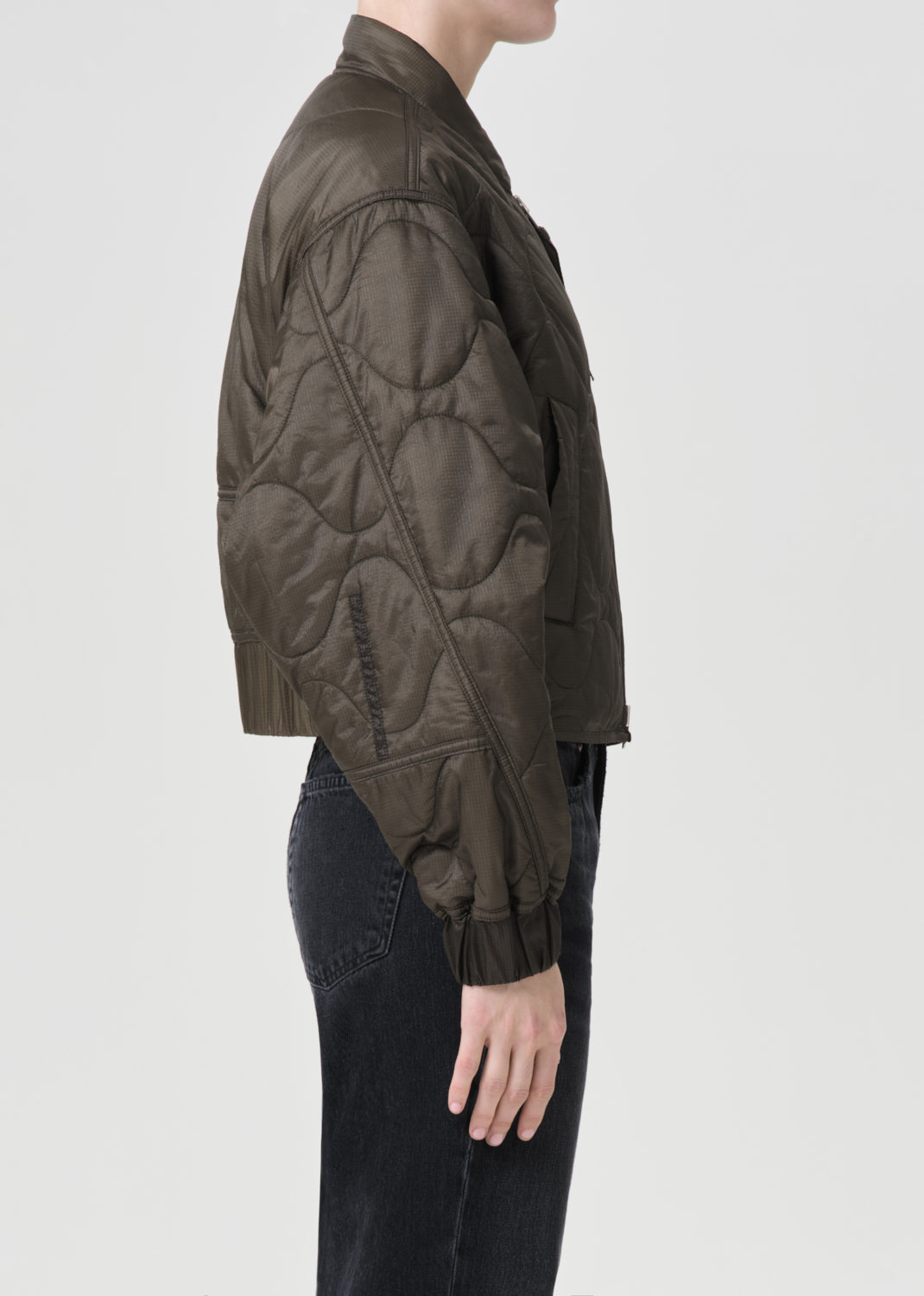 Ssc Iona Quilted Jacket in Olive side