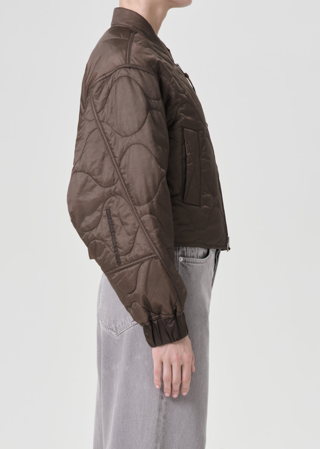 Ssc Iona Quilted Jacket in Taupe side