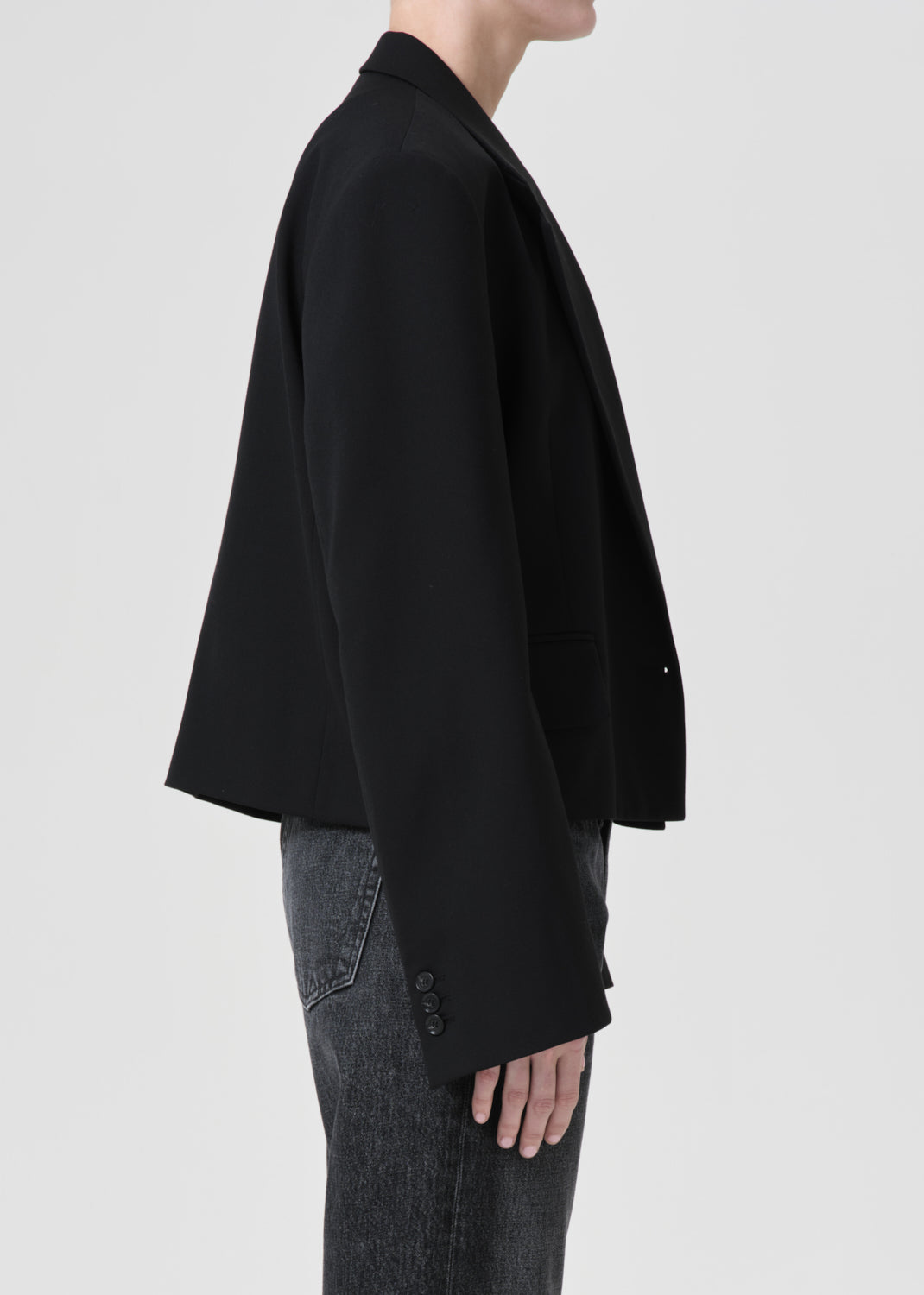  Callie Cropped Blazer in Black side