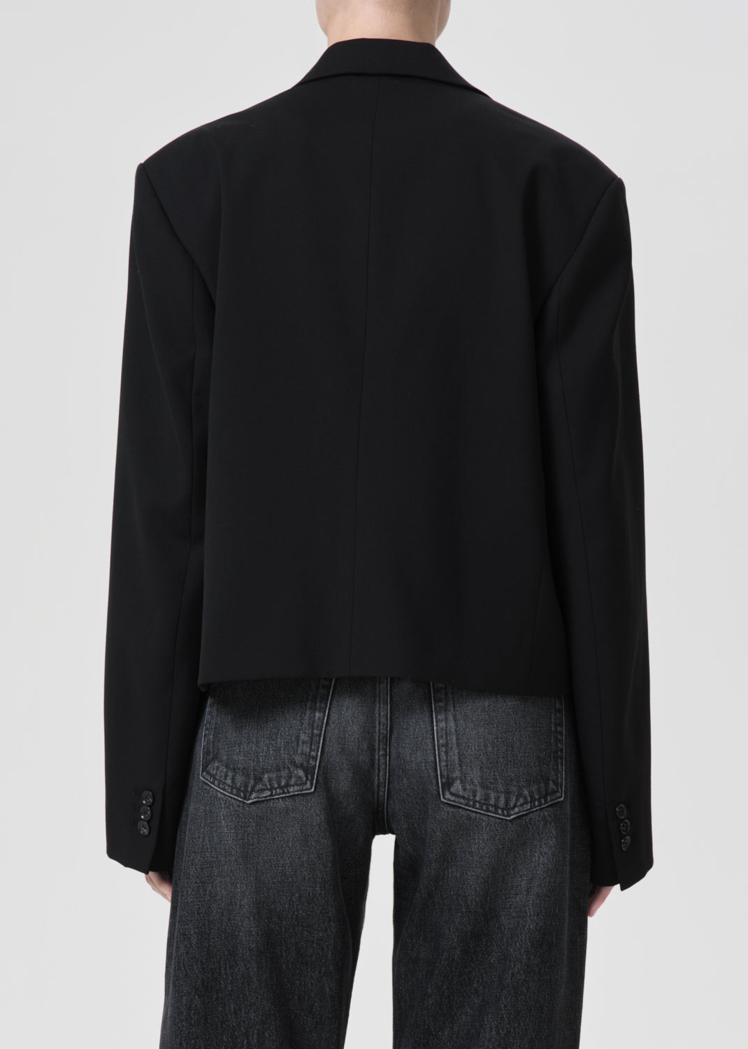  Callie Cropped Blazer in Black back