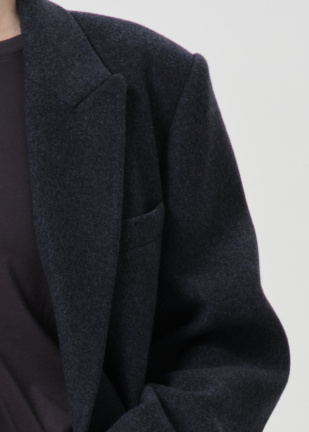 Ssc Ria Coat in Blue Note Heather detail