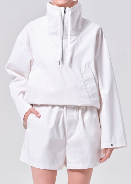 Lydia Nylon Popover Anorak in Chalk White – AGOLDE