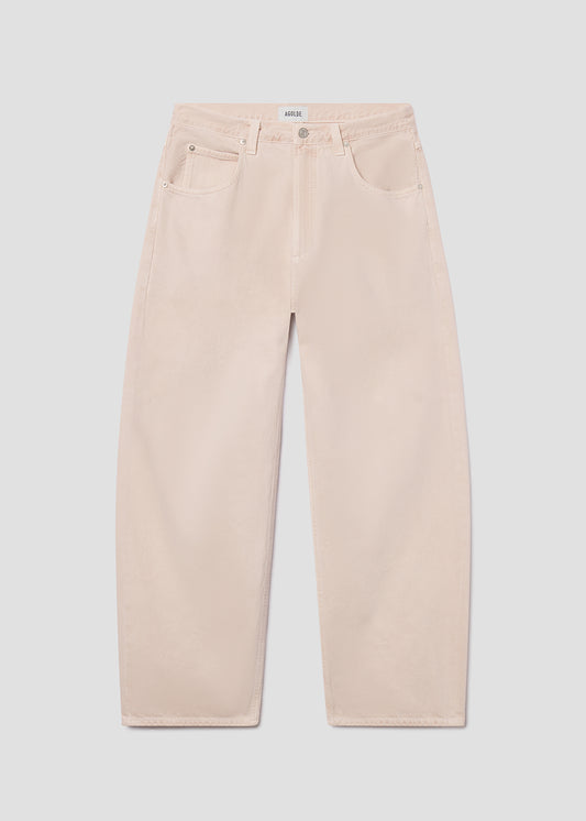 Beige pants on a light gray background