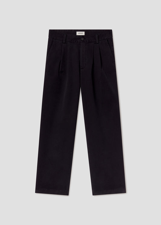 Dark blue pants on a grey background