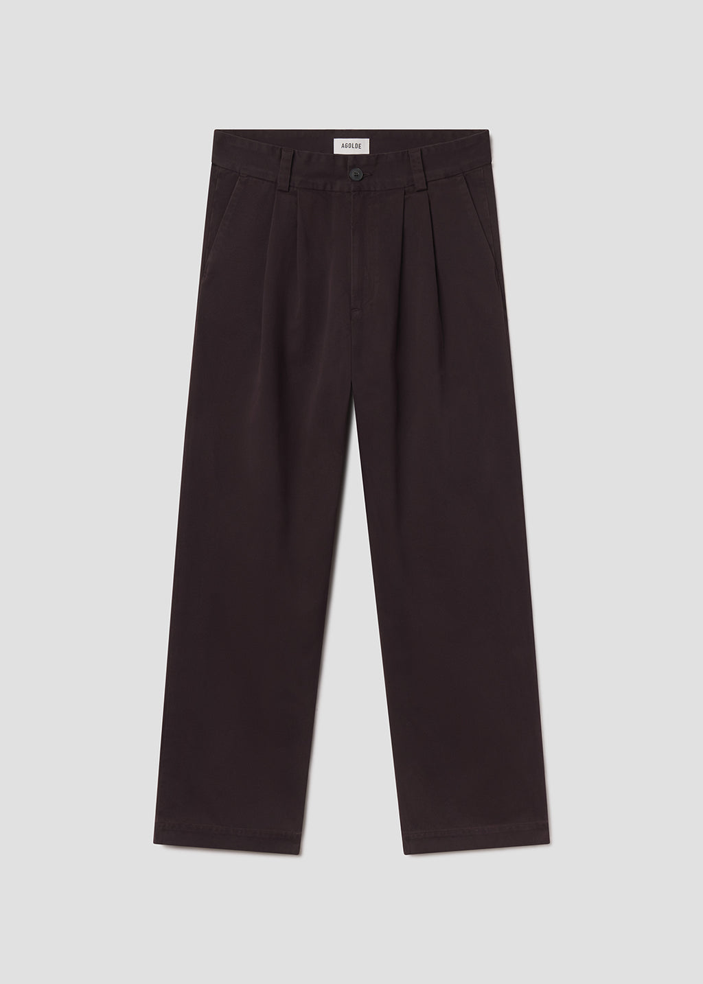 Dark purple pants on a grey background