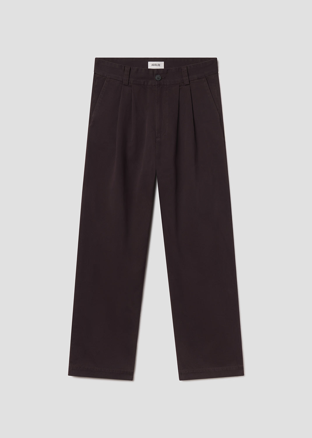 Dark purple pants on a grey background