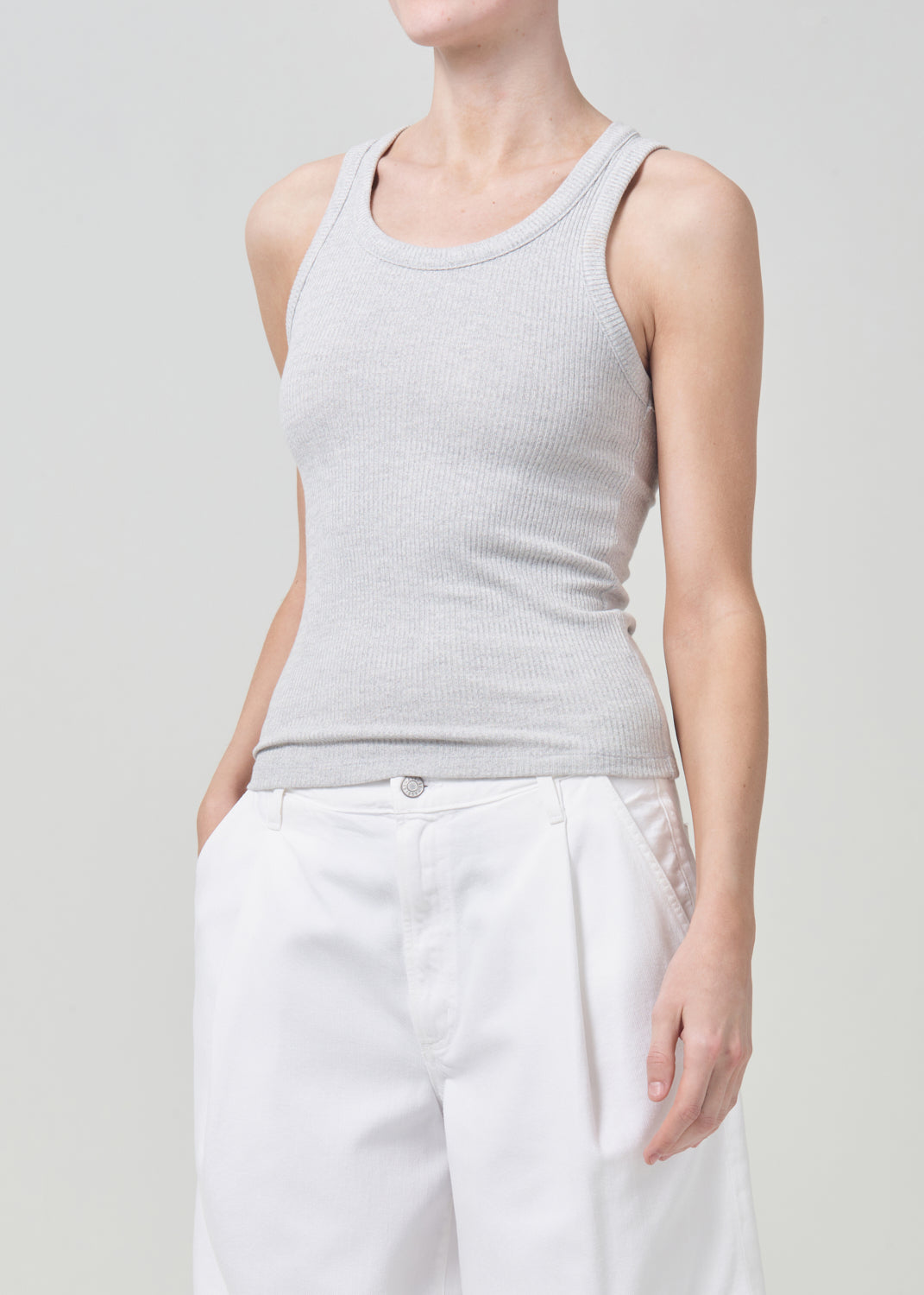 Poppy Tank in Grey Heather