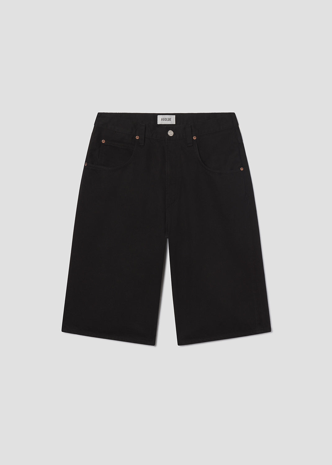 Black shorts on a light gray background