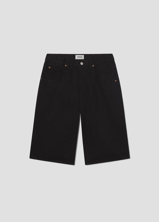 Black shorts on a light gray background