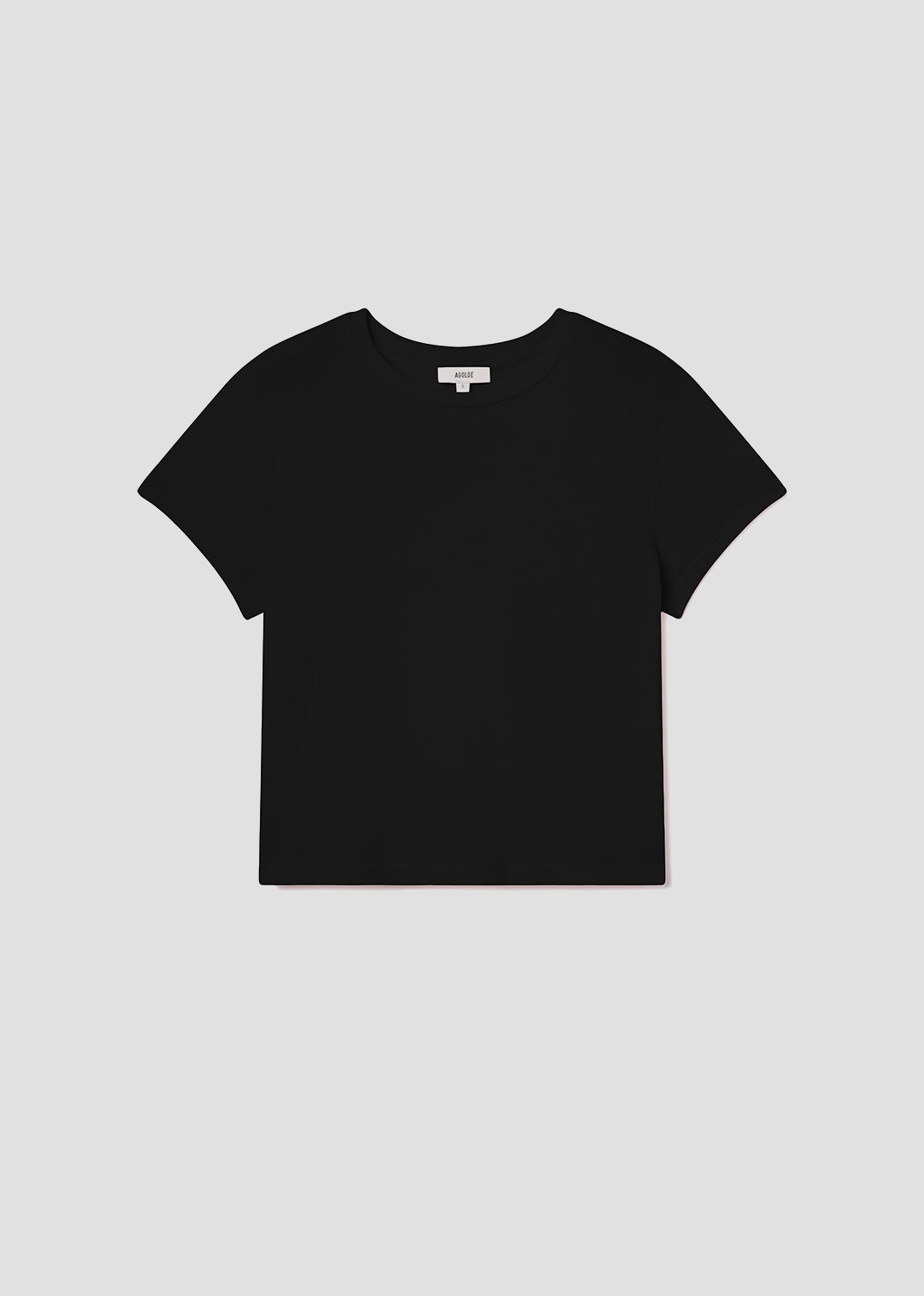 Adine Shrunken Tee in Black Flat