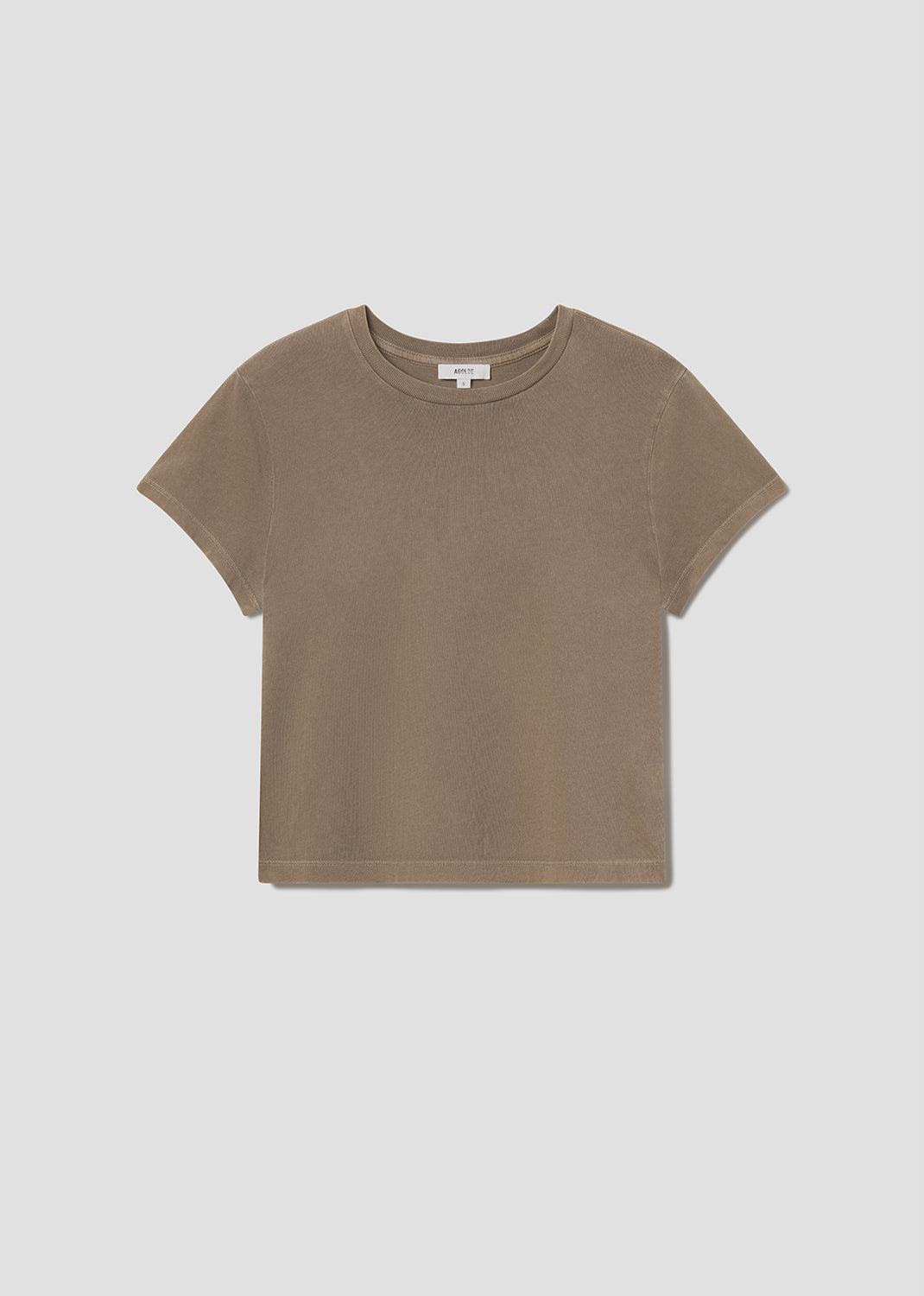 Brown t-shirt on a light gray background
