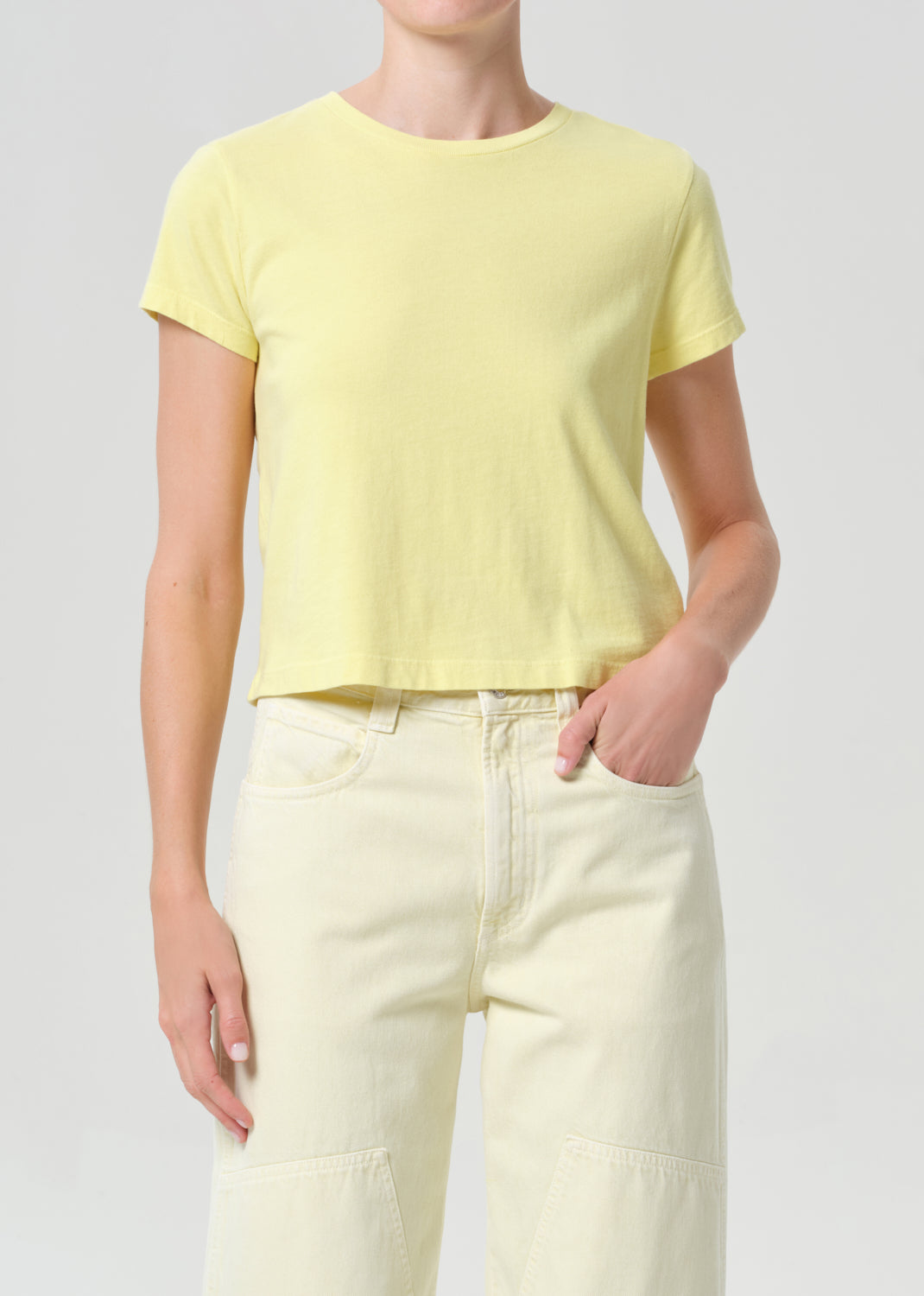 Adine Shrunken Tee in Canary