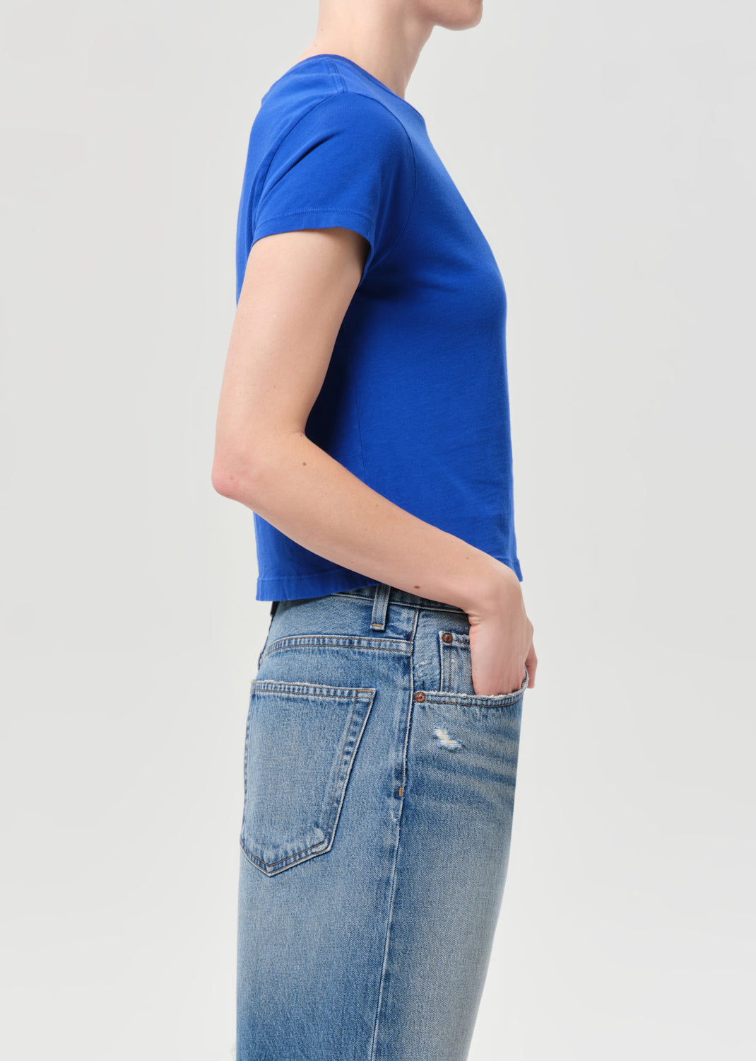 Adine Shruken Tee in Cobalt