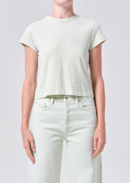Adine Shrunken Tee in Mint Cream – AGOLDE