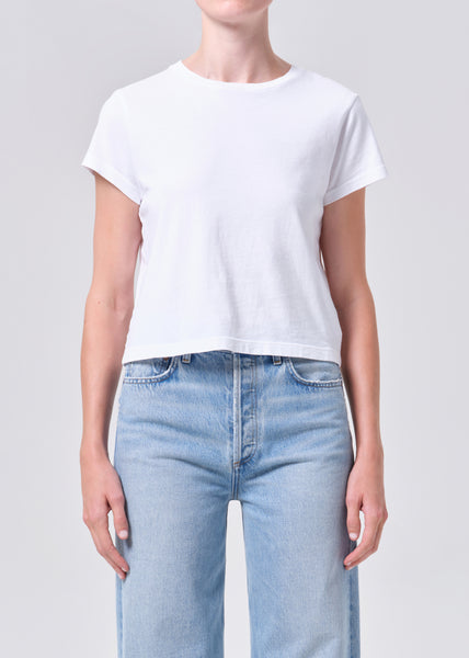 Adine Shrunken Tee in White – AGOLDE