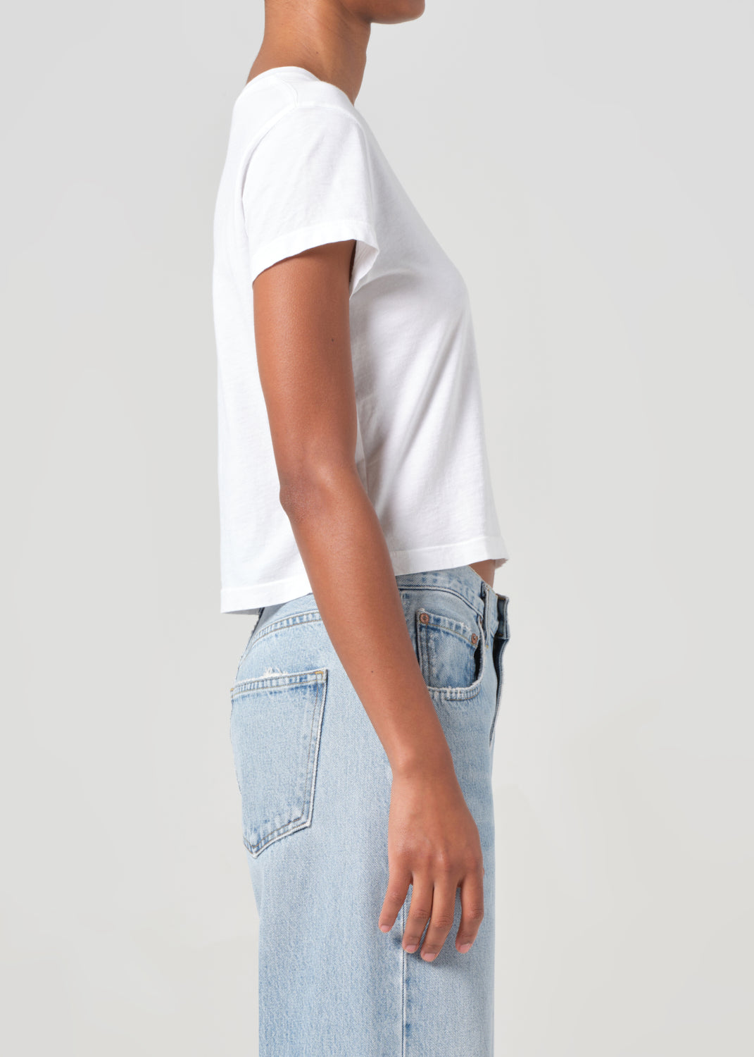 Adine Shrunken Tee in White