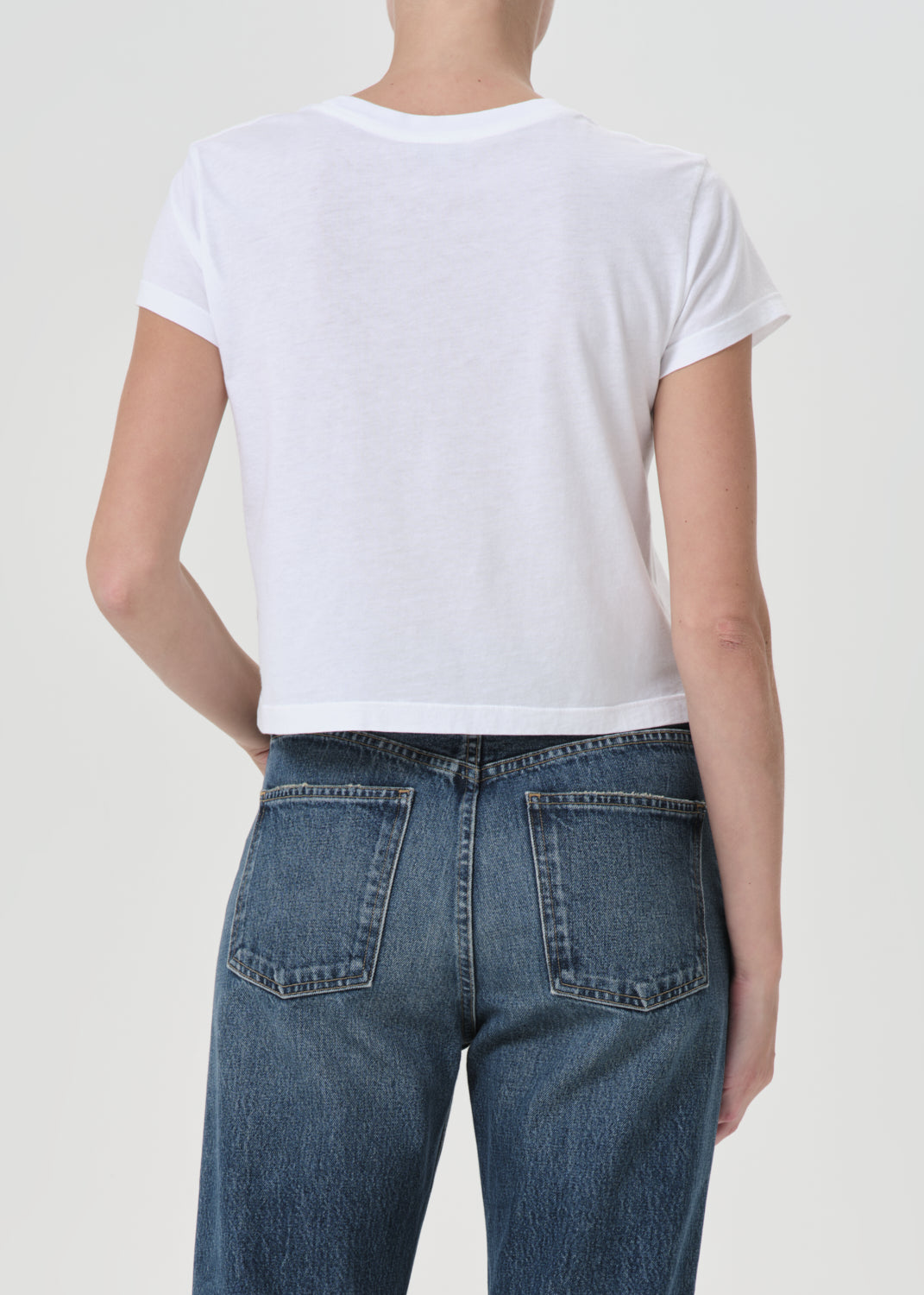 Adine Shrunken Tee in White back