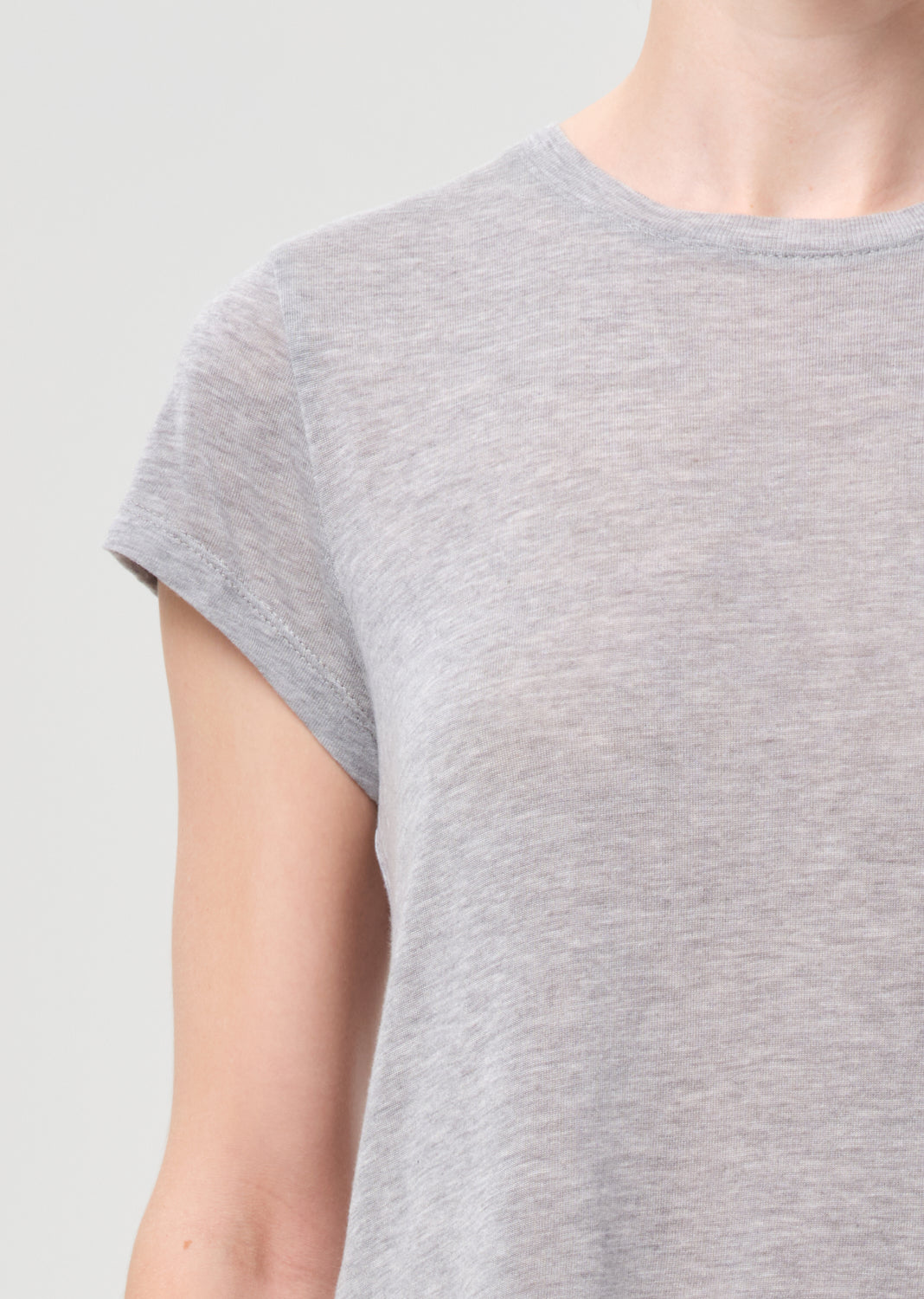 Adine Shrunken Tee in Grey Heather