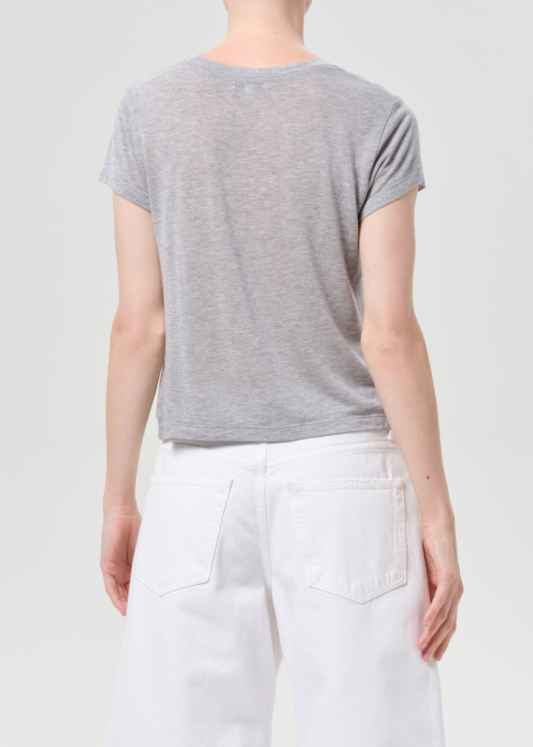 Adine Shrunken Tee in Grey Heather