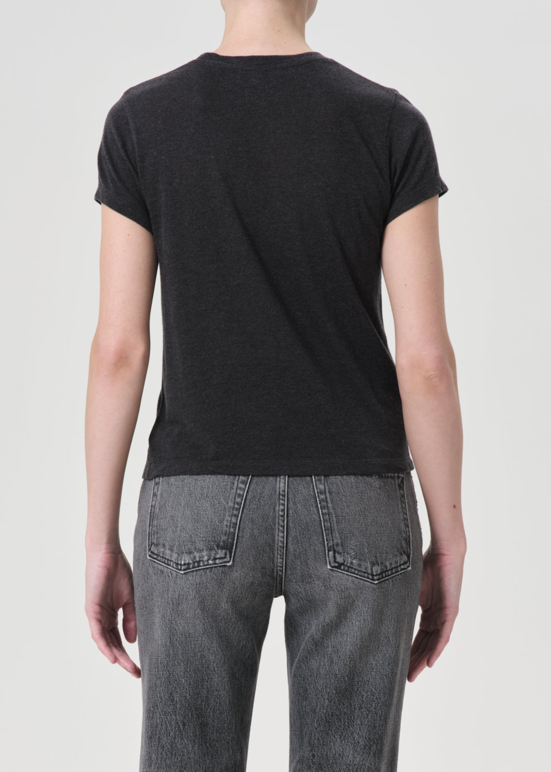 Adine Shrunken Tee in Charcoal Heather back